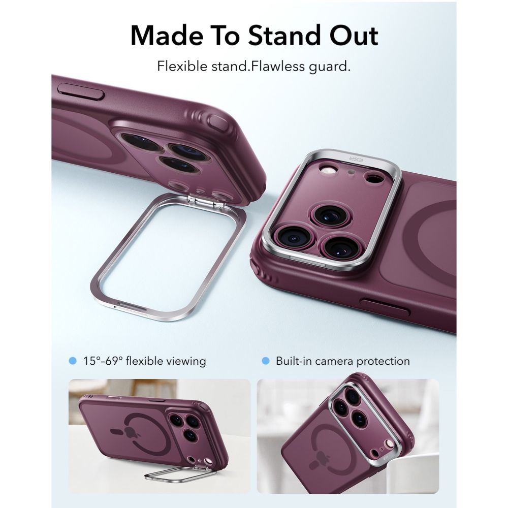 Esr Classic Hybrid Støtte Magsafe Iphone 17 Pro Max / 18 Pro Max Frosted Deep Burgundy