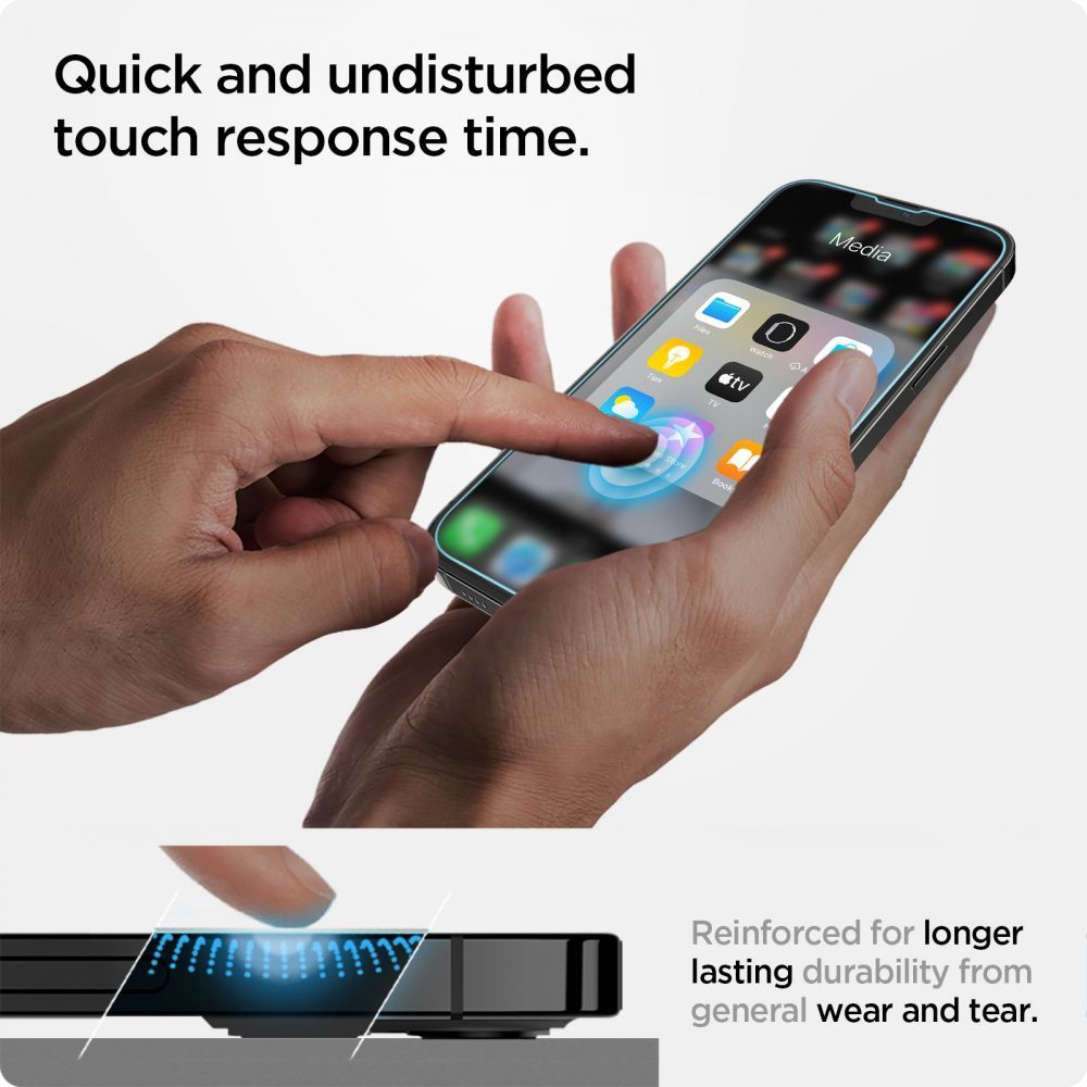 Hærdet Glas Spigen Glas.Tr ”Ez Fit” Iphone 13 / 13 Pro / 14 / 16 E / 17 E Clear