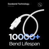 Spigen Ee451 Eu Gan Essential 1 Port Netværksopladder 45 W + Usb C Kabel Hvid