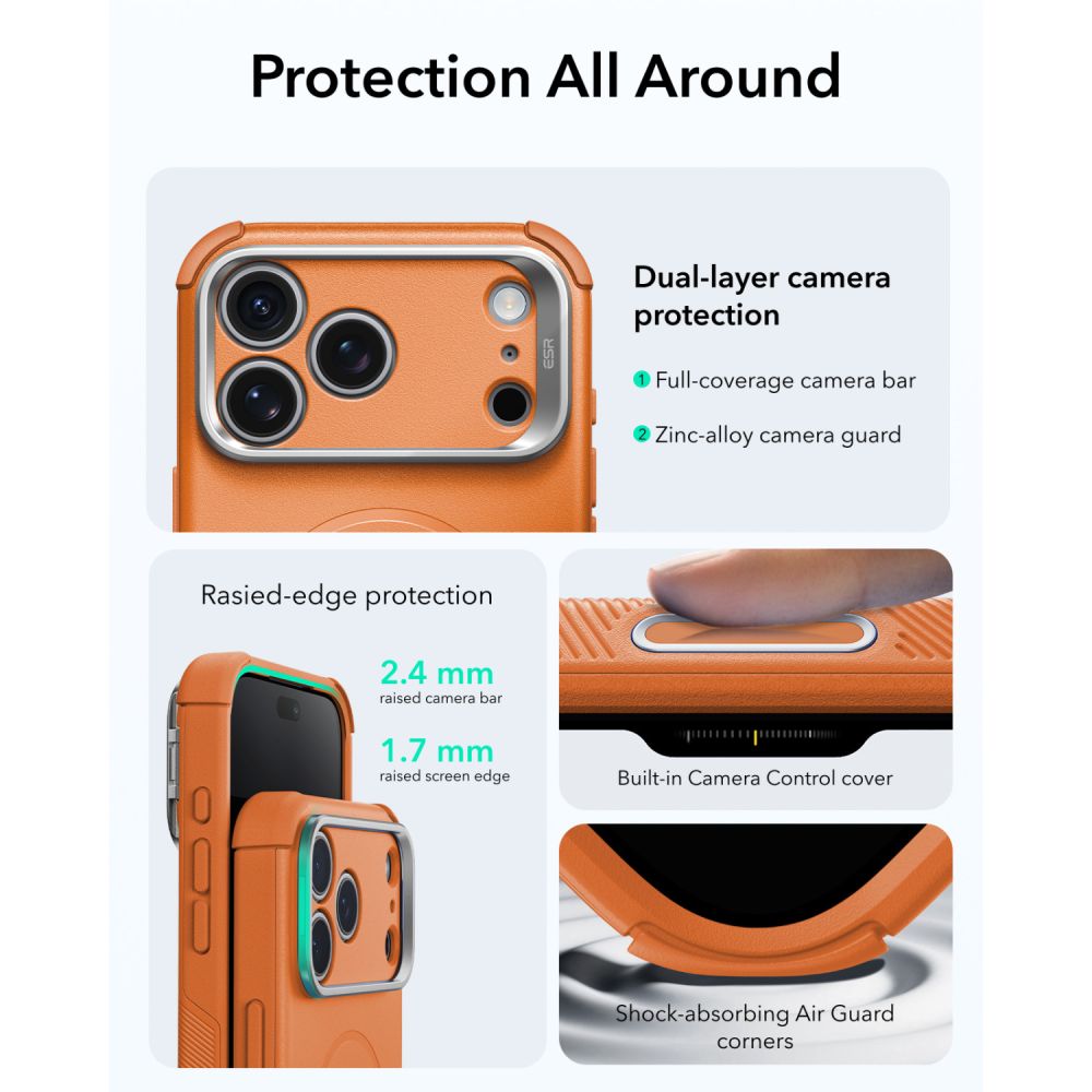 Esr Cyber Tough Støtte Magsafe Iphone 17 Pro / 18 Pro Orange