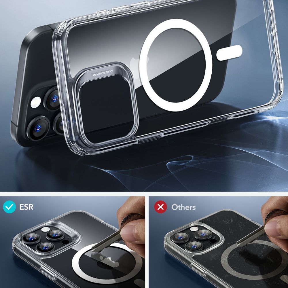 Esr Classic Hybrid Halolock Magsafe & Hærdet Glas Til Iphone 16 Pro Max Klar