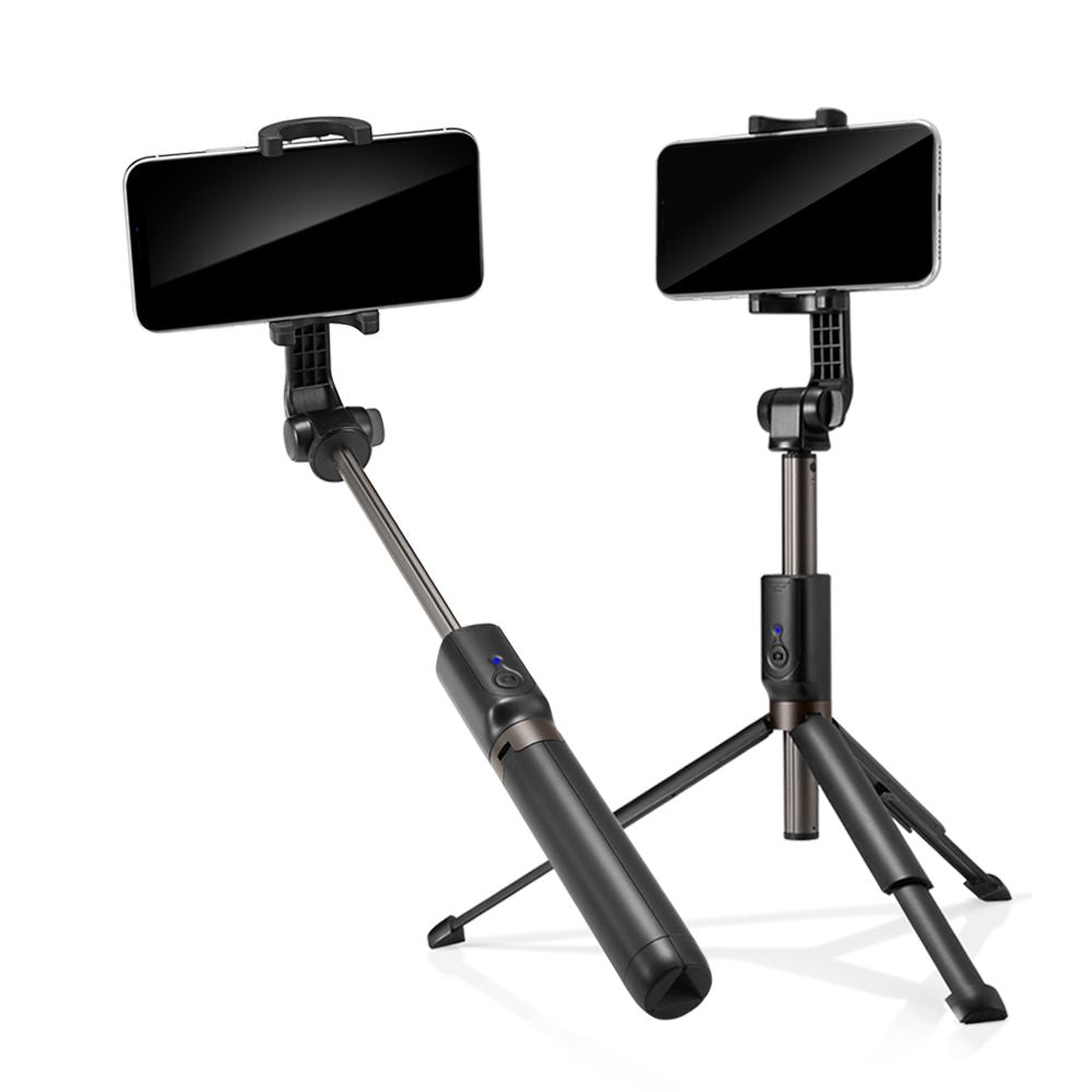 Spigen S540 W Bluetooth Selfie Stick Stativ Sort