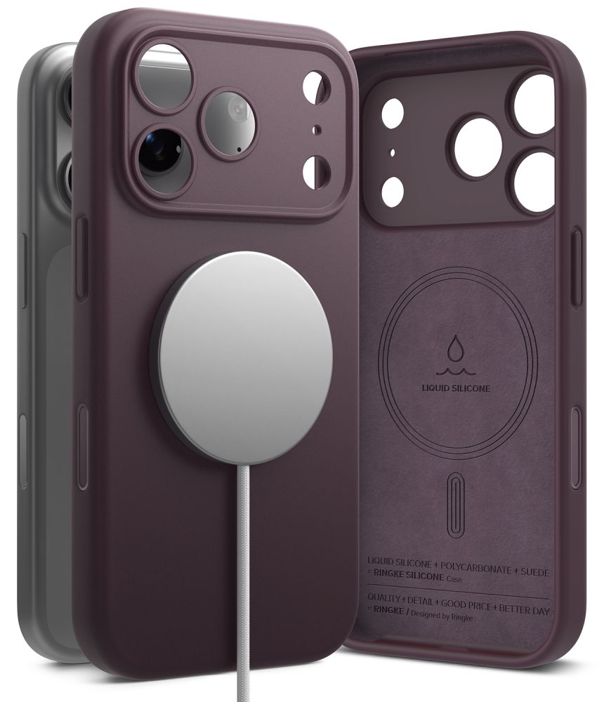 Ringke Silikone Magnetisk Magsafe Iphone 18 Pro Burgundy