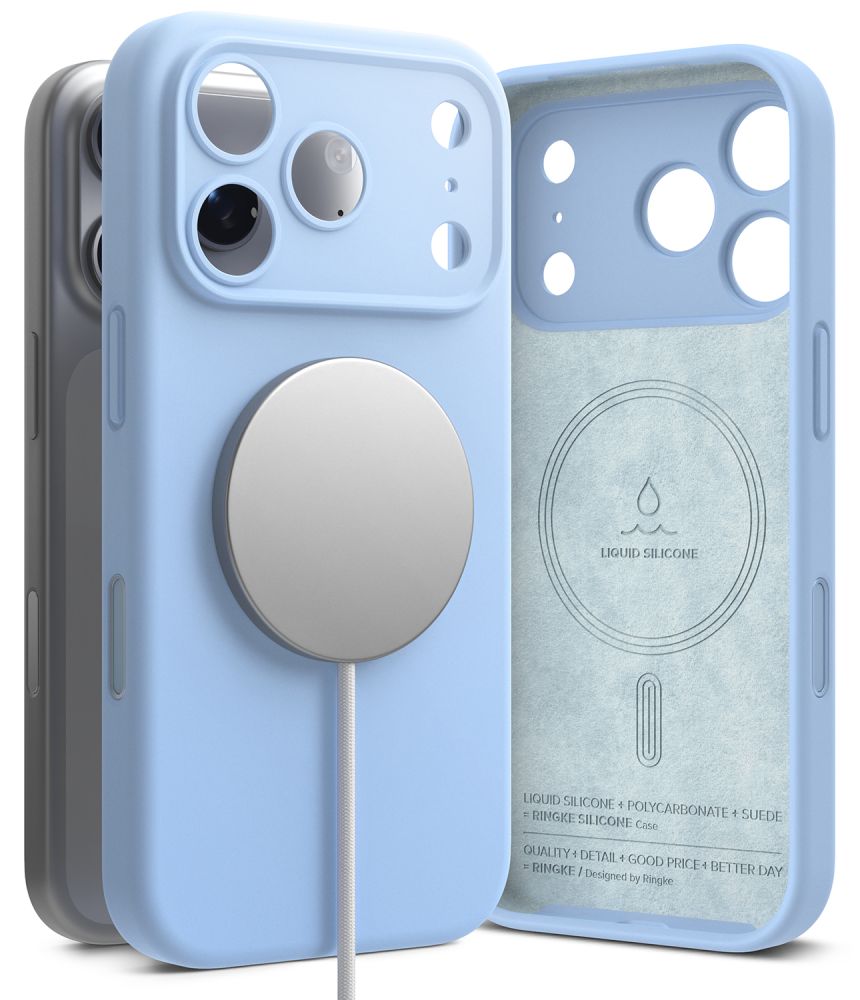 Ringke Silikone Magnetisk Magsafe Iphone 18 Pro Lyseblå