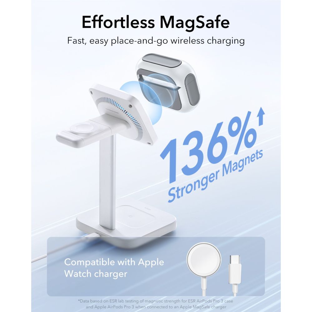 Esr Orbit Halolock Magsafe Apple Airpods Pro 3 Hvide
