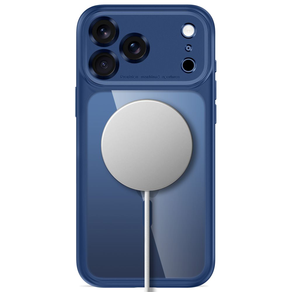 Tech Protect Magpeak Magsafe Cc Iphone 17 Pro Max / 18 Pro Max Dyb Blå/Klar