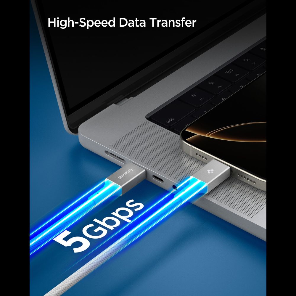 Spigen Eb10015 Cc Essential Usb C Kabel 100 W 150 Cm Hvid