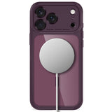 Tech Protect Magpeak Magsafe Cc Iphone 17 Pro Max / 18 Pro Max Burgundy/Clear