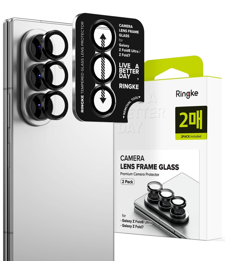 Kamera Beskyttelse Ringke Camera Ramme 2 Pack Galaxy Z Fold 7/8 Ultra Sort