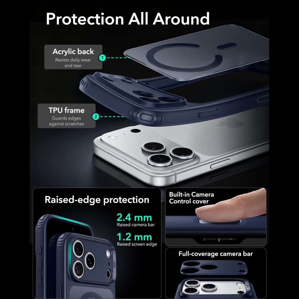 Esr Classic Hybrid Magsafe Iphone 17 Pro Max / 18 Pro Max Frosted Blue