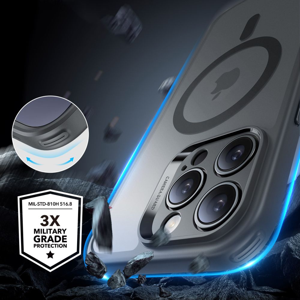 Esr Classic Pro Sæt Halolock Magsafe Iphone 16 Pro Max Frosted Grå