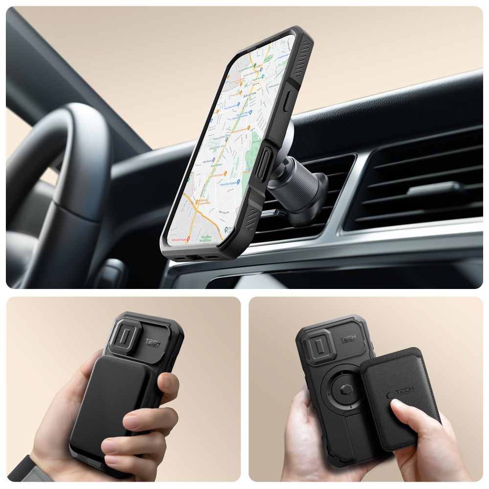 Tech Protect Kevlar Magsafe Iphone 17 Sort