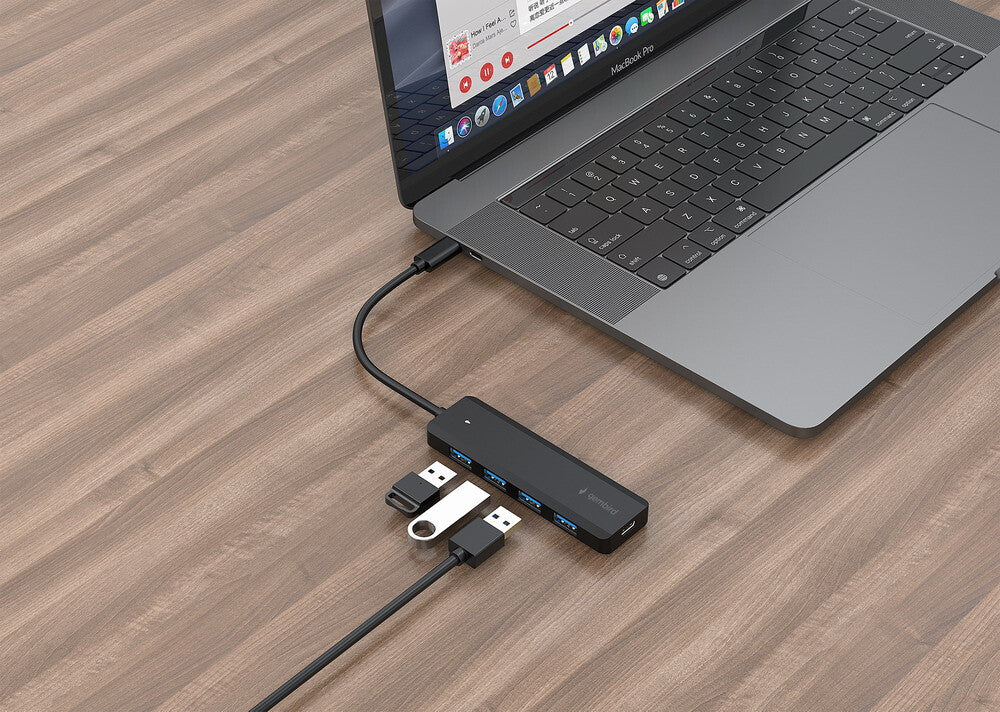 Gembird UHB-CM-U3P4P-01 interface hub USB 3.2 Gen 1 (3.1 Gen 1) Type-C Sort