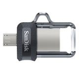 SanDisk 173384 USB-nøgle 32 GB USB Type-A / Micro-USB Sort, Transparent