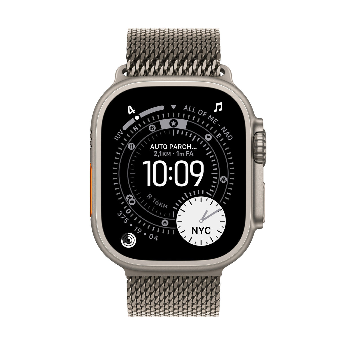 Apple Watch Ultra 3 OLED 49 mm Digital 422 x 514 pixel Berøringsskærm 5G Titanium Wi-Fi GPS (satellit)