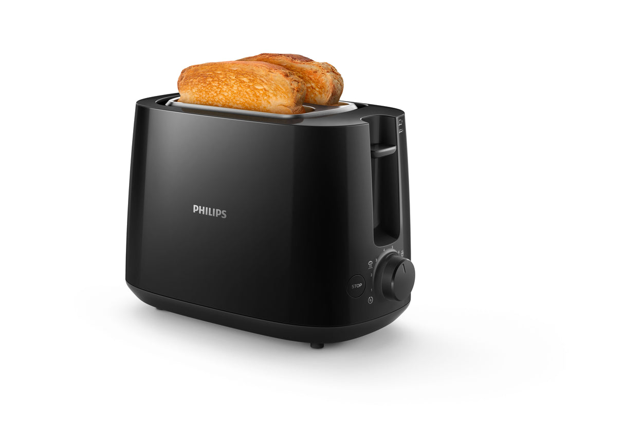 Philips Daily Collection HD2581/90 Brødrister - 2 skiver, bred brødholder, sort