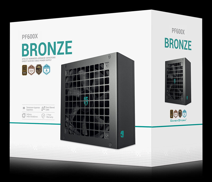 DeepCool PF600X enhed til strømforsyning 600 W 20+4 pin ATX ATX Sort