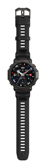 Amazfit T-Rex 3 Pro 3,81 cm (1.5") AMOLED 48 mm Digital 480 x 480 pixel Berøringsskærm Sort Wi-Fi GPS (satellit)