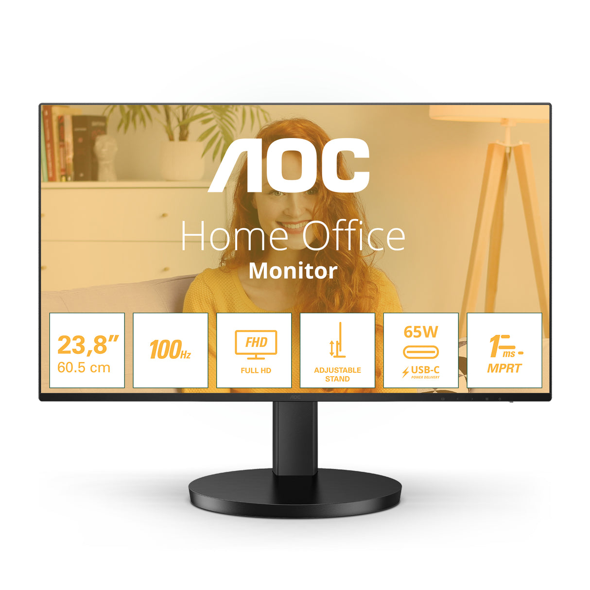 AOC B3 24B3CF2 LED display 60,5 cm (23.8") 1920 x 1080 pixel Fuld HD Sort