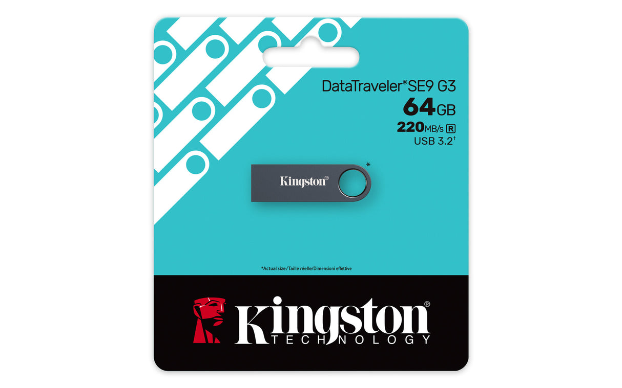 Kingston Technology DataTraveler 64 GB SE9 G3 – Mørk nikkelfarvet