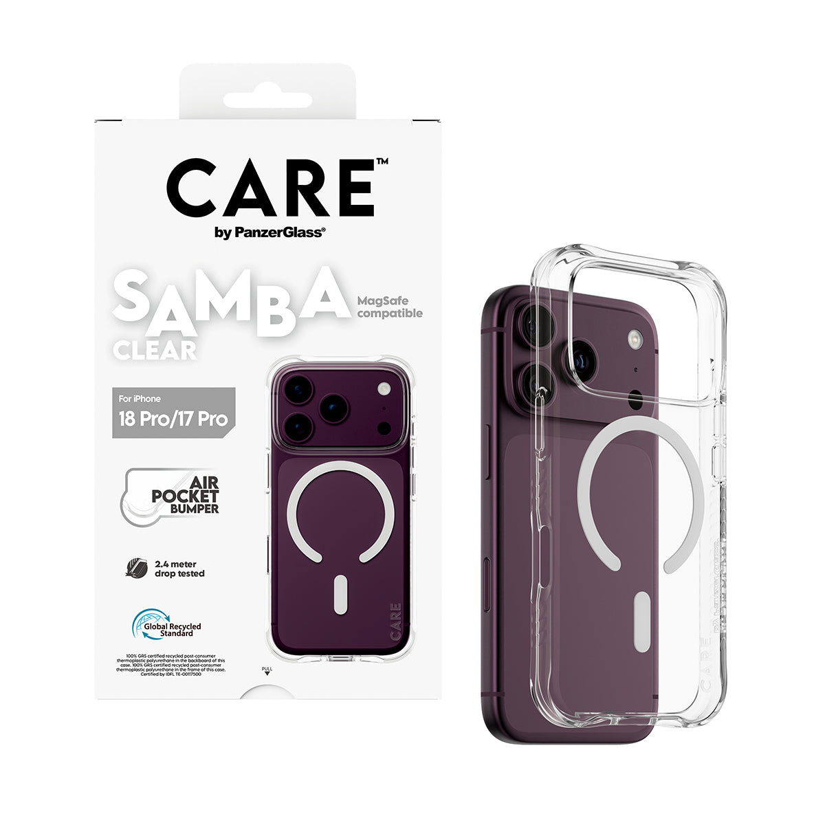CARE by PanzerGlass Samba Beskyttelsescover Termoplastisk polyuretan (TPU) Apple iPhone 17 Pro, 18 Pro