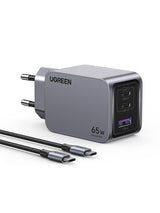 Ugreen 25871 oplader til mobil enhed Universel Grå Vekselstrøm Hurtig opladning Indendørs