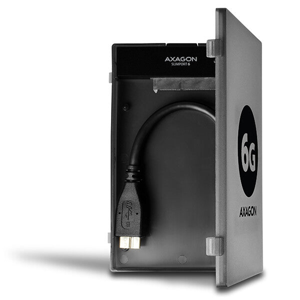 Axagon ADSA-1S6 drevkabinet HDD/SSD kabinet Sort 2.5"