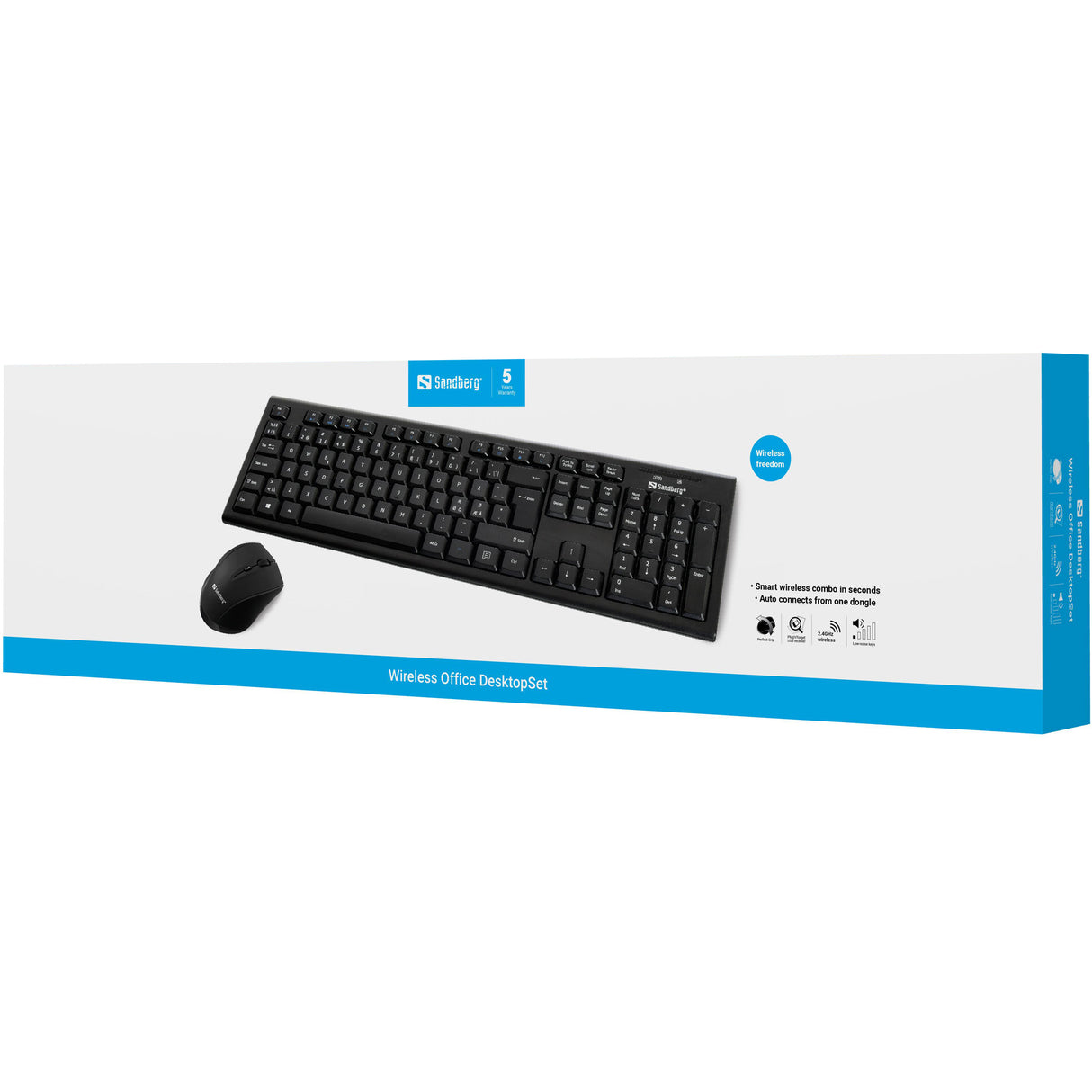 Wireless Office Desktop Set, Black (Nordic)