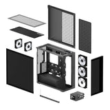 Arctic Xtender Case Mirror Black Tårn Udvidet ATX Ingen strømforsyning Glass Sort
