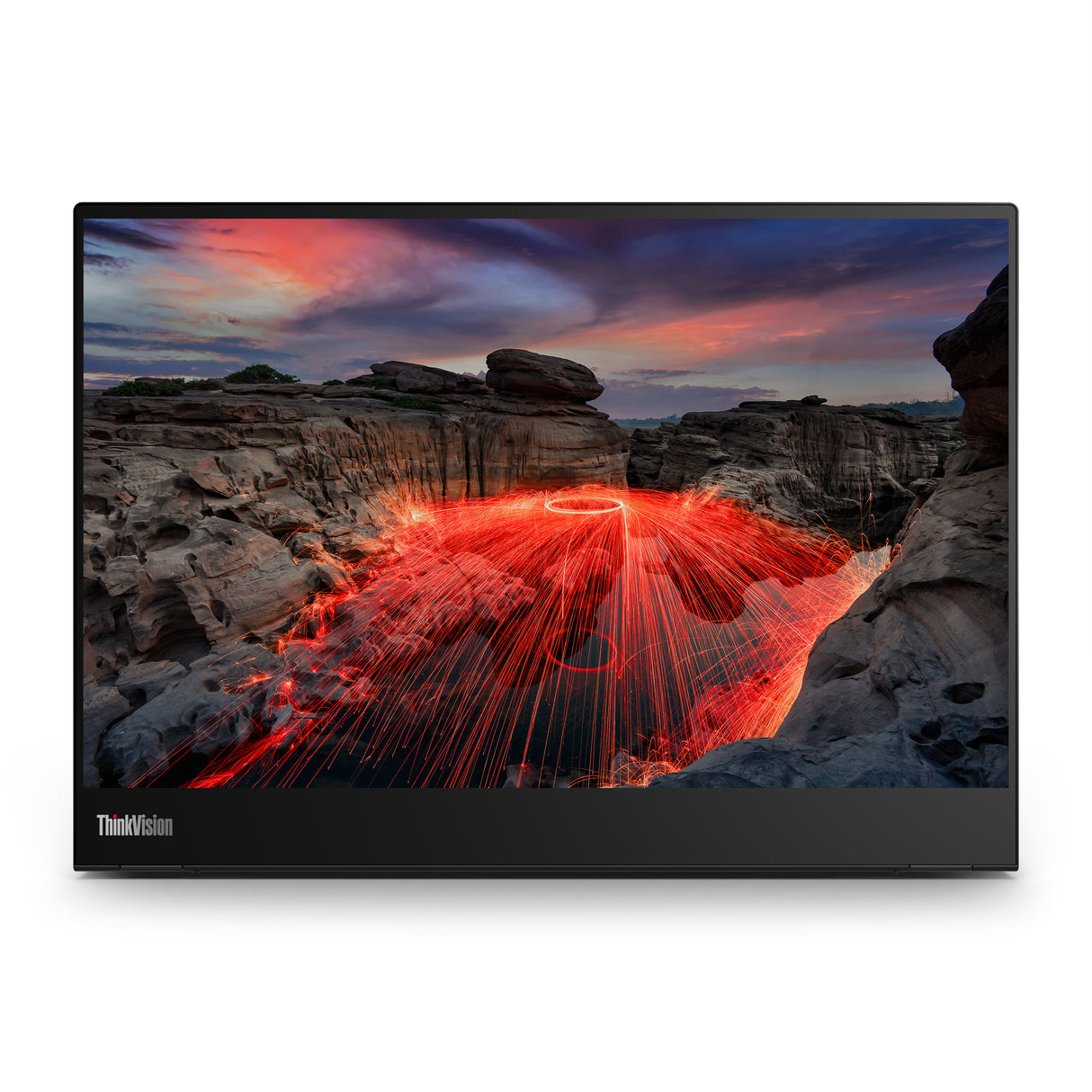 Lenovo ThinkVision M14t computerskærm 35,6 cm (14") 2240 x 1400 pixel 2.2K LED Berøringsskærm Sort