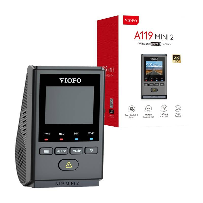VIOFO A119 MINI 2-G 2K 60fps WiFi, GPS videooptager