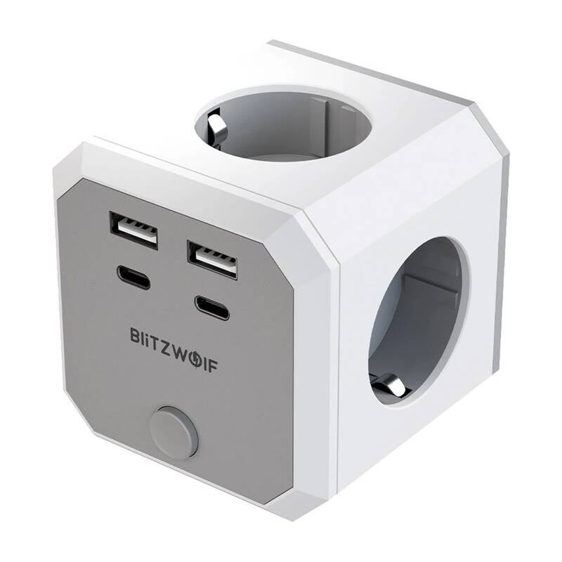 BlitzWolf BW-EC2 8-i-1 Power Cube (4xAC / 2 x USB-A / 2 x USB-C)