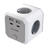 BlitzWolf BW-EC2 8-i-1 Power Cube (4xAC / 2 x USB-A / 2 x USB-C)