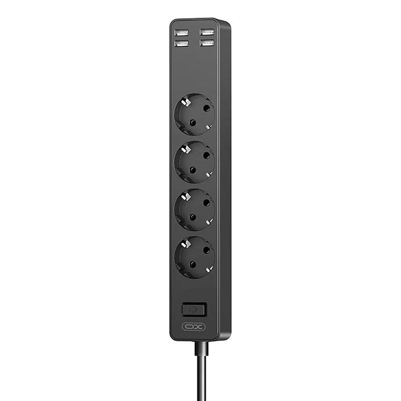 XO WL10 4USB 1,8 m strømstrimmel (sort)