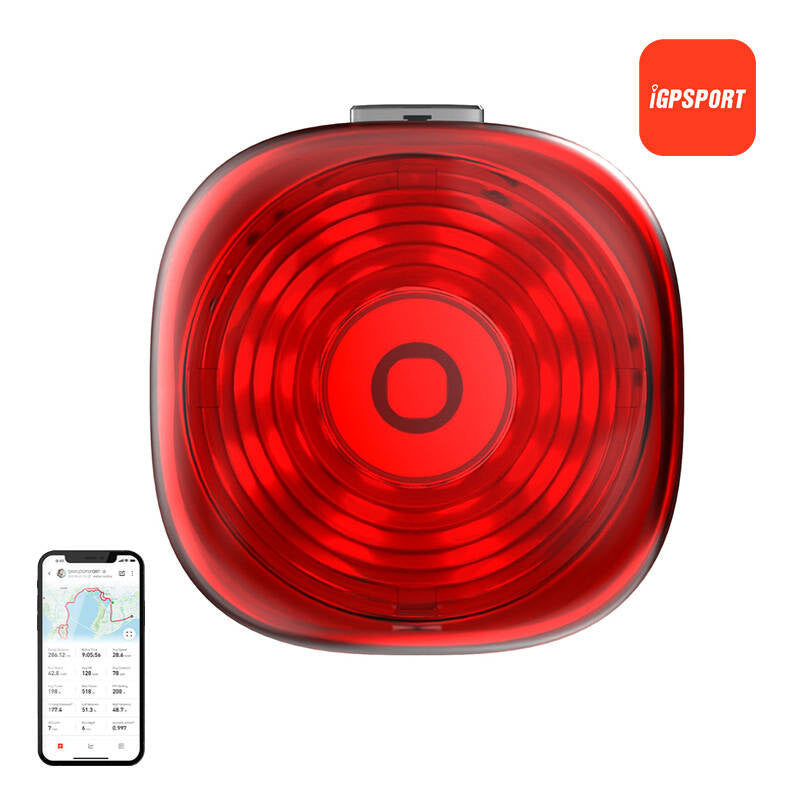 Motorcykellampe, bageste iGPSPORT TL30 smart