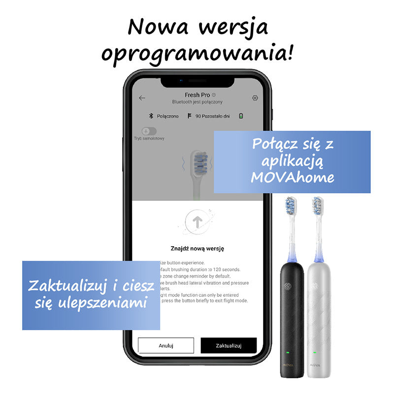 MOVA Fresh Pro elektrisk tandbørste (sort)