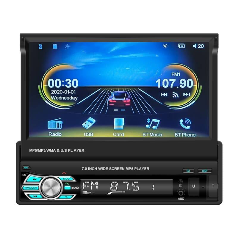 Bilskærm 7' Podofo A3503 Carplay&Android Auto