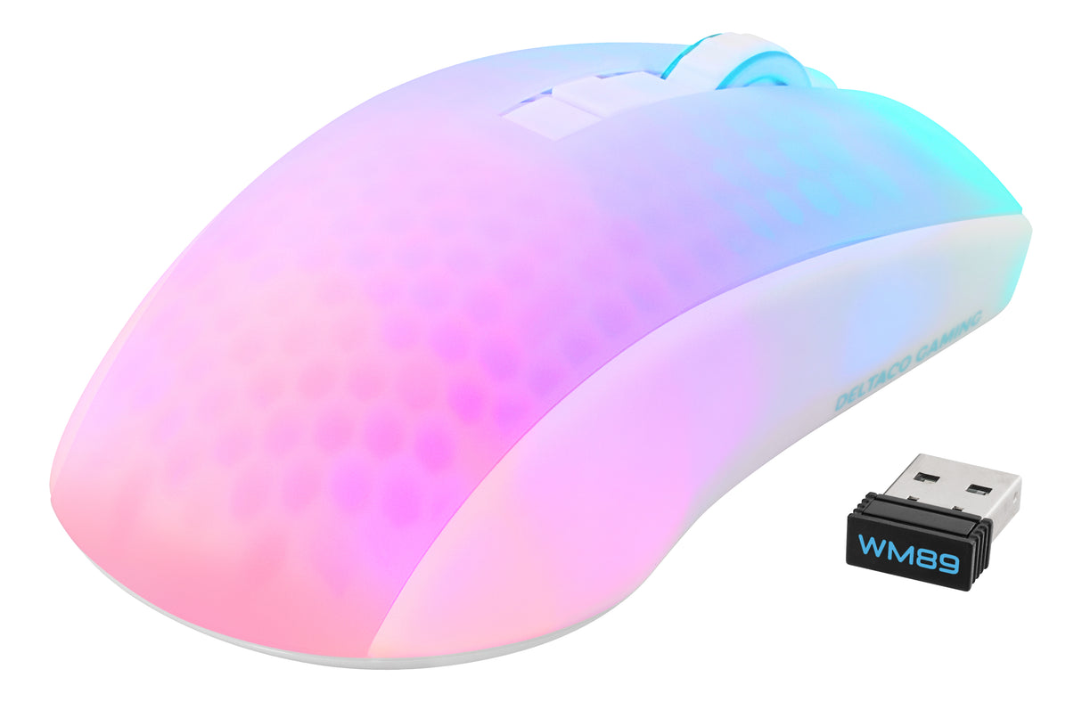 Deltaco Gaming WM89 wireless ultralight mouse, white
