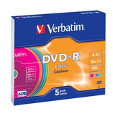 VERBATIM DVD-R 4,7GB 5-pak Slim Case