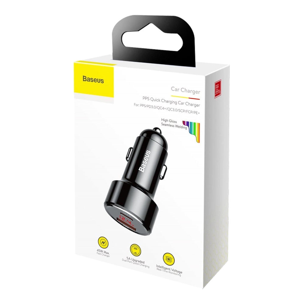 Baseus Magic Series PPS CCMLC20C-01 car charger 45W USB-C PD / USB-A QC - black