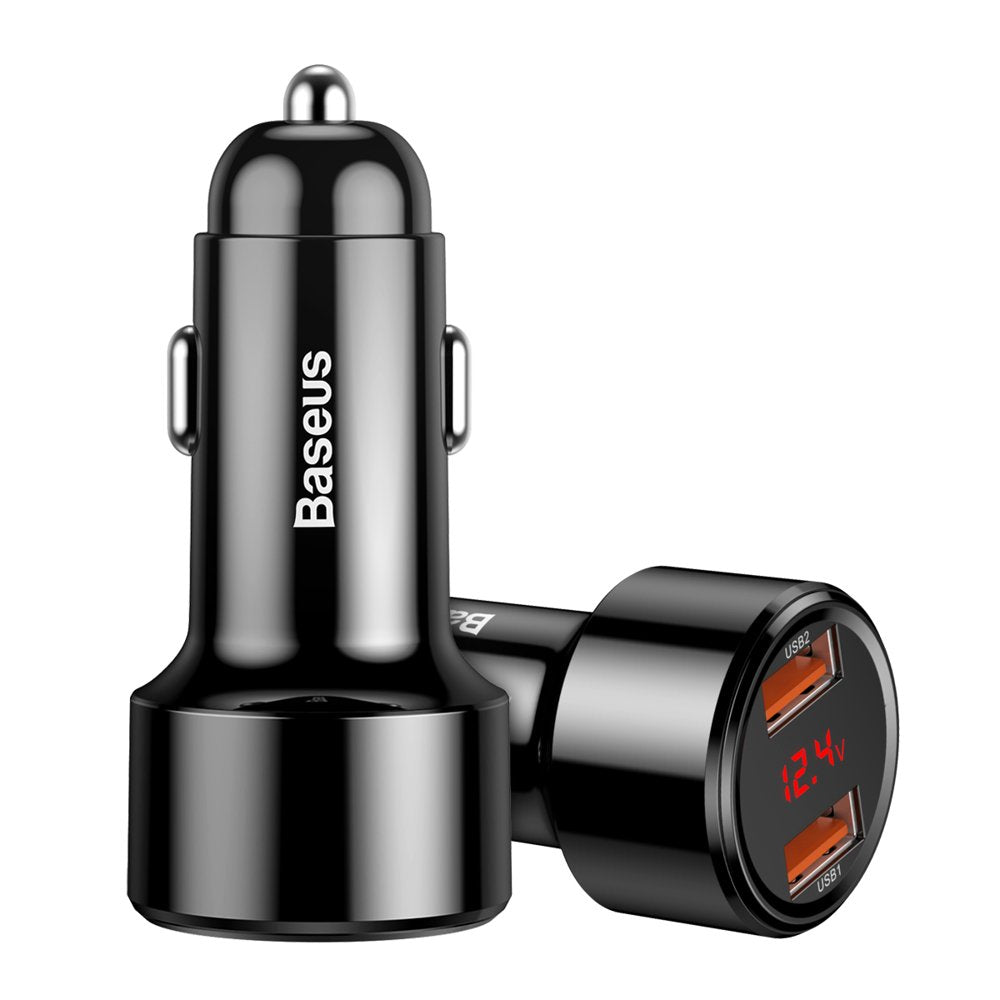 Baseus Magic Series Dual QC - Quick Charge 3.0 2x USB 45W 6A biloplader sort (CCMLC20A-01)