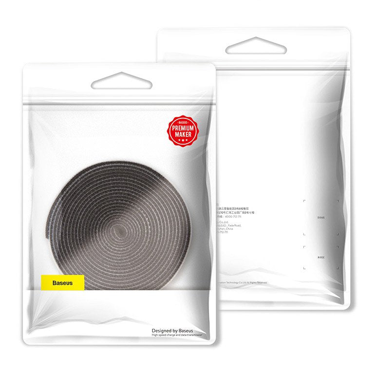 Baseus Rainbow Circle hook and loop Straps - Velcro tape Velcro cable organizer 3m black (ACMGT-F01)