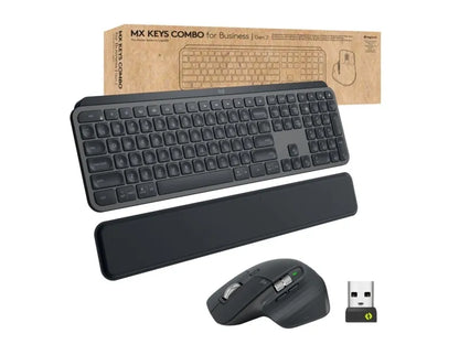 Logitech® | MX Keys Combo for Business - Tastatur og mus-sæt - bagbelyst - trådløs - Bluetooth LE - QWERTY - Pan Nordic - grafit