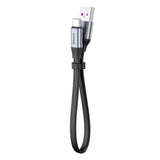 Baseus Simple flad kabel USB kabel / USB Type C SuperCharge 5A 40W Quick Charge 3.0 QC 3.0 23cm grå (CATMBJ-BG1)