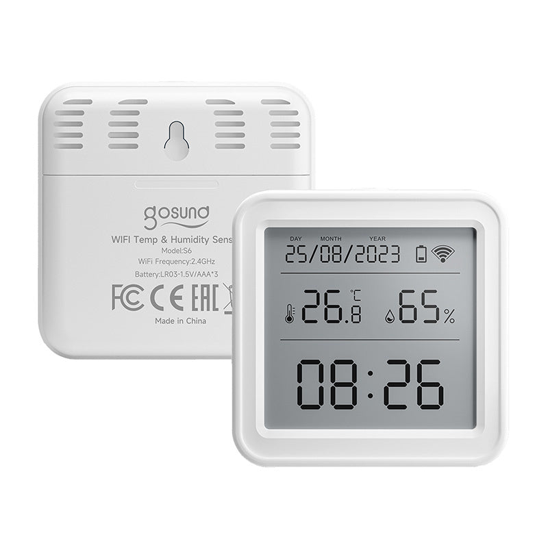 Zigbee Gosund ST17 LCD smart temperatur og fugtighed sensor Tuya