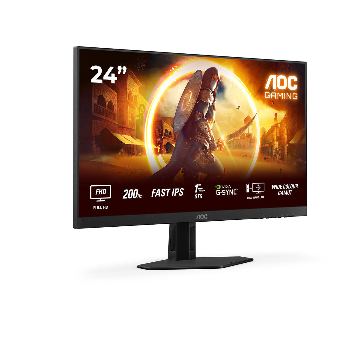 AOC G4 Q24G4RE computerskærm 60,5 cm (23.8") 2560 x 1440 pixel Quad HD LED Sort, Rød