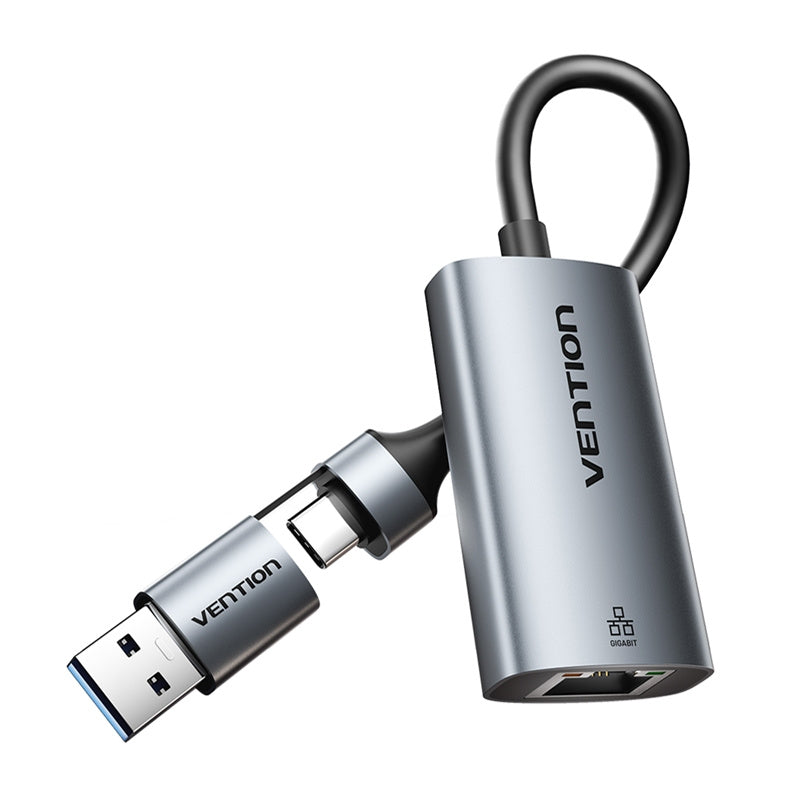 Adapter Vention USB-A + USB-C til Gigabit Ethernet 0,15 m