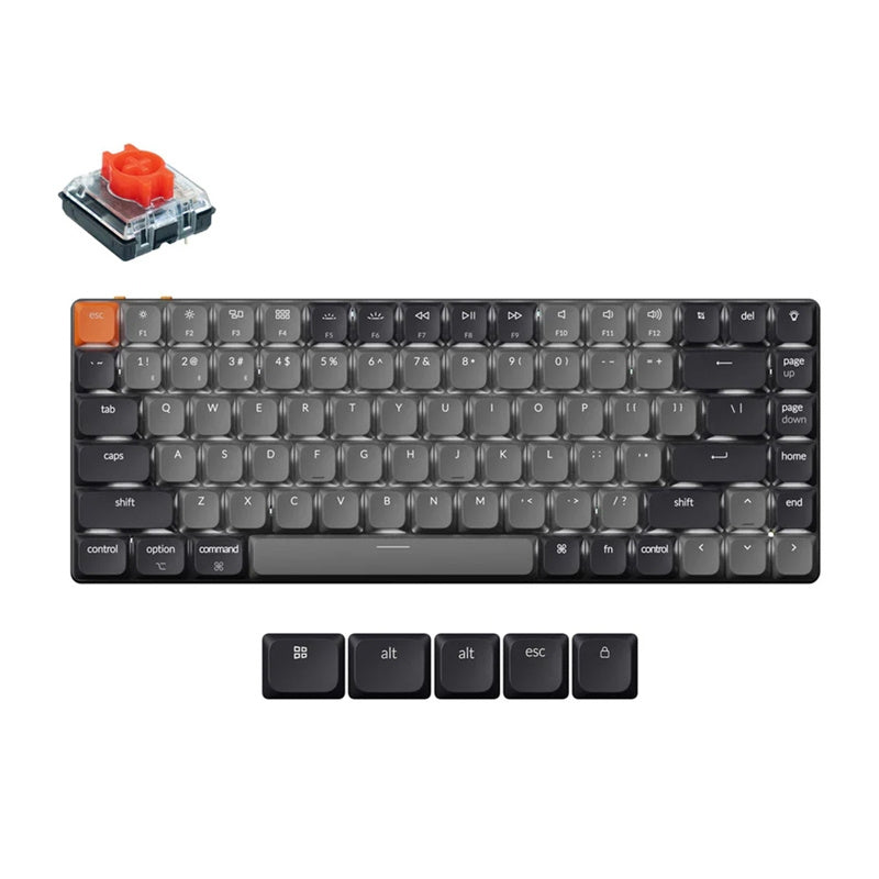 Keychron K3 LED Red Switch Wireless Low Profile Keyboard (Grey) [K3X-A1].