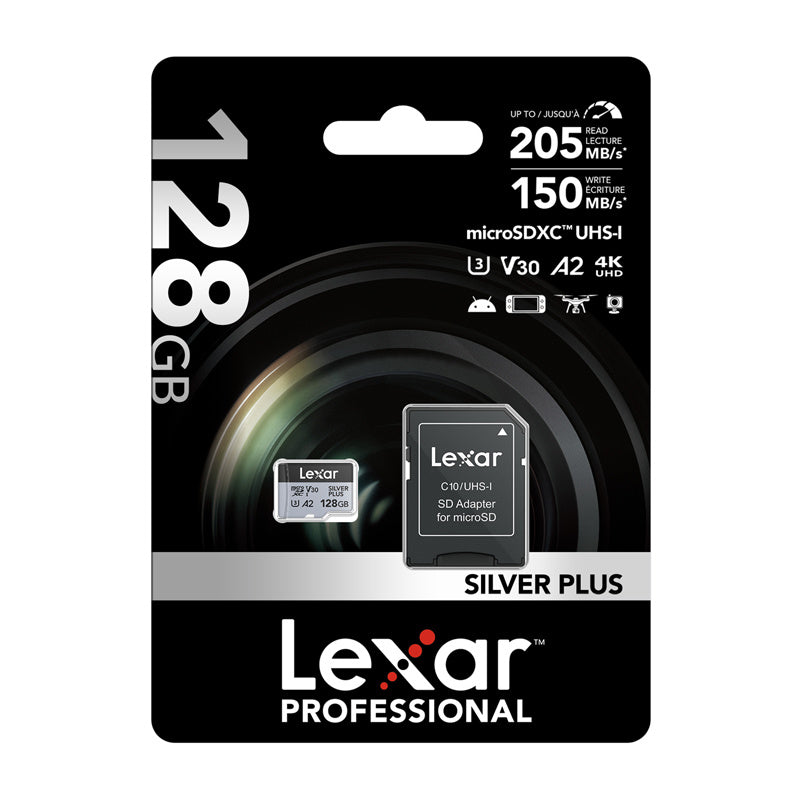 Lexar High-Performance Silver Plus microSDXC 128GB + adapter