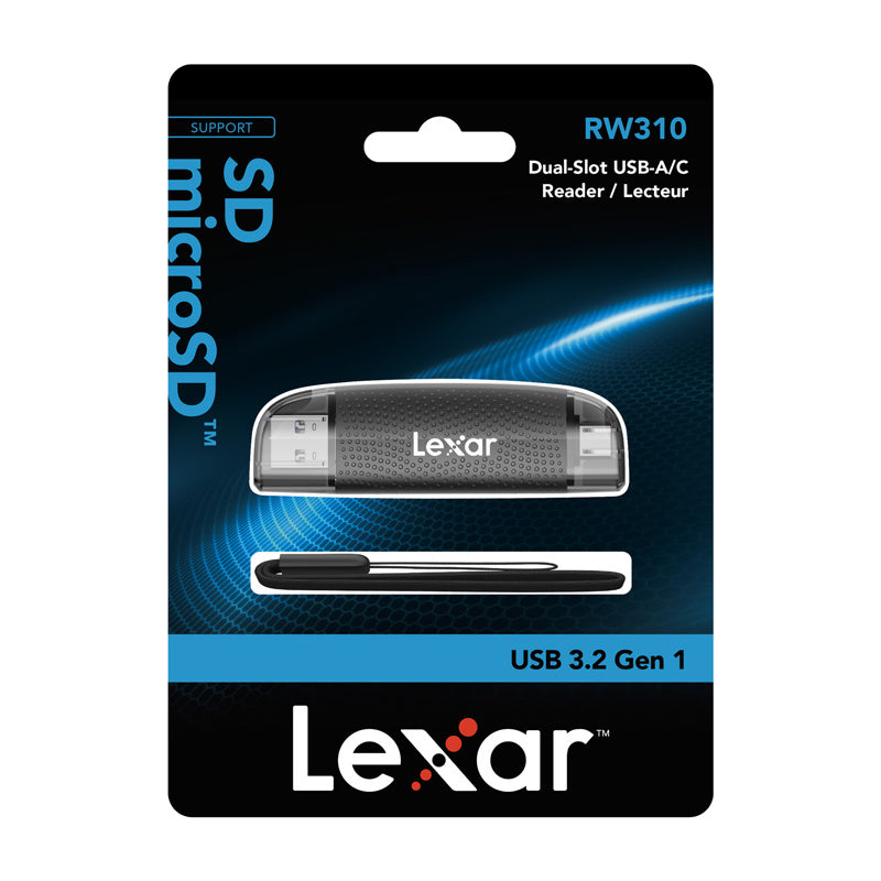 Lexar LRW310X Dual USB-A/C micro SD, SD USB 3.1 hukommelseskortlæser